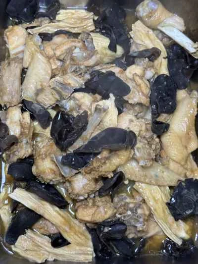 蒸し鶏と乾燥豆腐、キクラゲの作り方：9