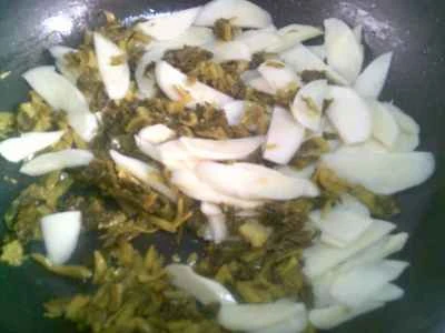 水たけのこの漬物とエビ炒めの作り方：9