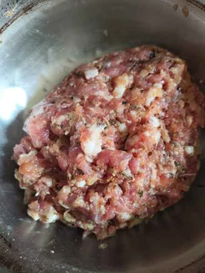 ピクルスにしたマスタードグリーン入り蒸し豚パテの作り方：5