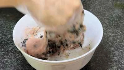 海藻、エビペースト、肉パテの作り方：6