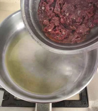 パクチー入り牛肉炒めの作り方：7