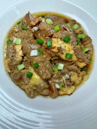 牛肉入りスクランブルエッグのレシピ