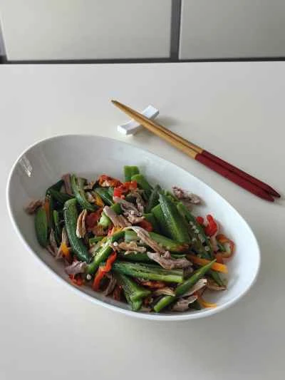 鴨もも肉とオクラのレシピ