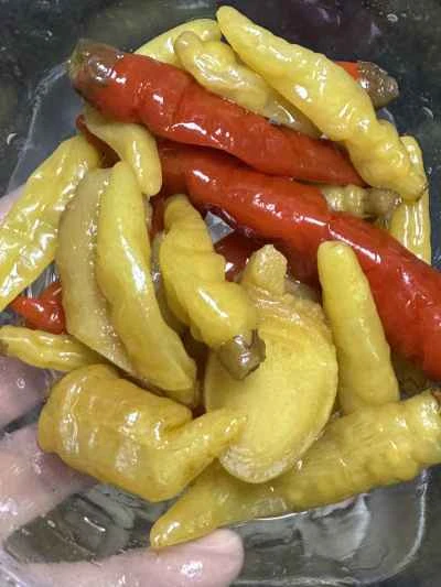 鴨砂肝とピーマンのピクルス炒めの作り方：5