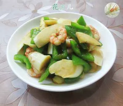 エビとピーマンとタケノコの炒め物のレシピ