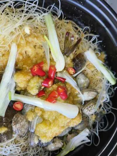 ガーリック春雨とエビとアサリのキャセロールの作り方：7