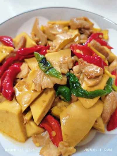 ベジタリアンチキンと豚肉の炒め物のレシピ