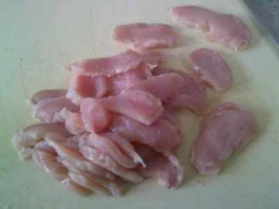 鶏むね肉と冬筍の炒め物の作り方：2