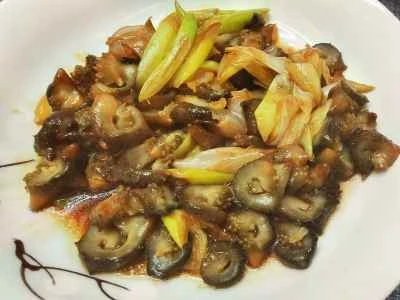 ナマコとネギの炒め物の作り方：13