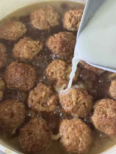 煮込んだライオンの頭のミートボールのレシピ手順：18