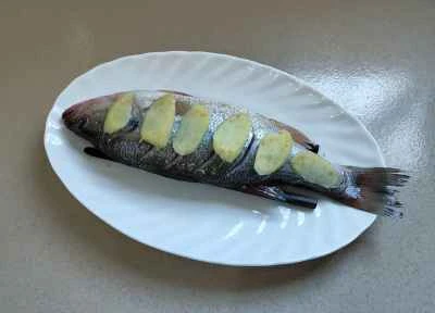 蒸しスズキのレシピ手順：6