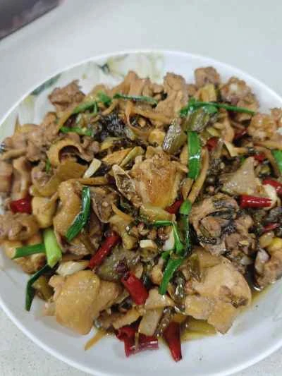 鶏肉と酢漬けキャベツの炒め物の作り方：11