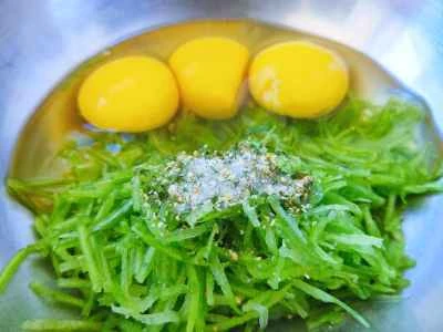 ゴーヤと卵のパンケーキのレシピ手順：5