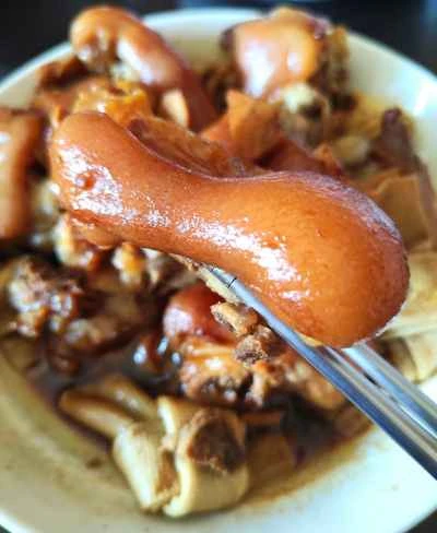 豆腐皮蒸し豚足のレシピ