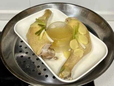 ネギ油チキン細切りの作り方：5