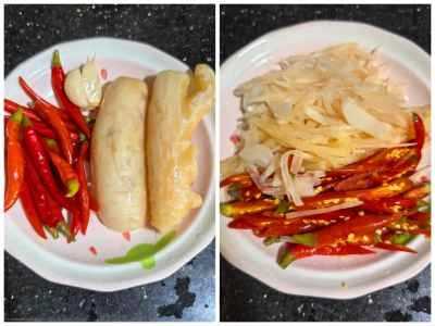 酸辣豚キドニー。作り方：4