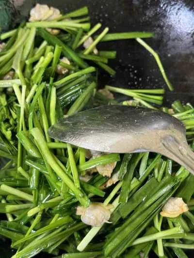 ネギとアサリの炒め物の作り方：9