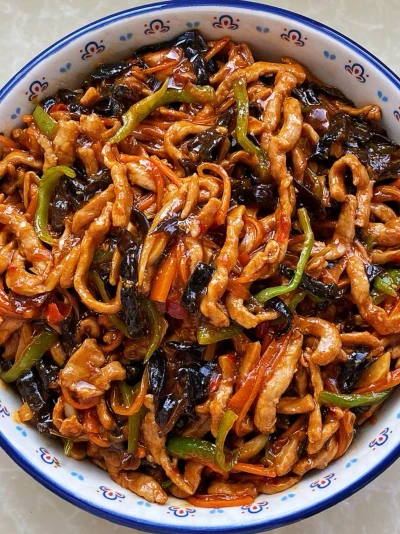 魚風味の細切り豚肉のレシピ