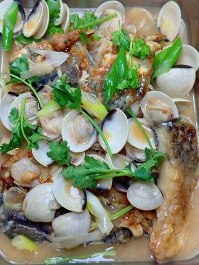 アサリ入り魚の頭煮込みの作り方：12