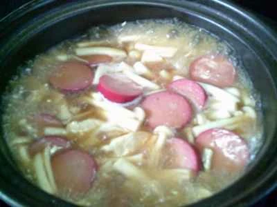 シーフードマッシュルーム、赤ソーセージ、豆腐のシチューの作り方：12