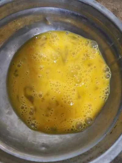 ネギ入り目玉焼きの作り方:2