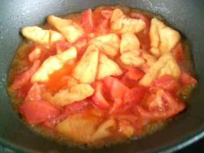 トマトとオイルの三角形を作る手順：9