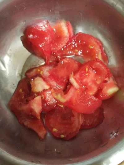 ナス入り豚バラ肉の煮込みの作り方：1