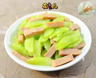 ランチョンミートとレタスの炒め物のレシピ