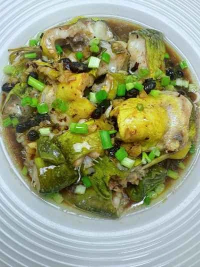 ニンニクと発酵黒豆で蒸した黄ナマズ：ステップ12