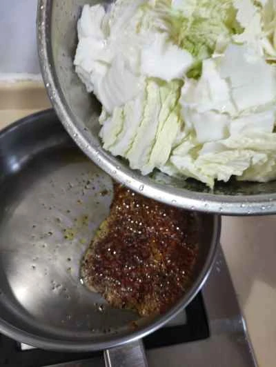 酸辣キャベツの作り方：3