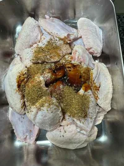 ドライポットチキンウィングとエビの作り方：2