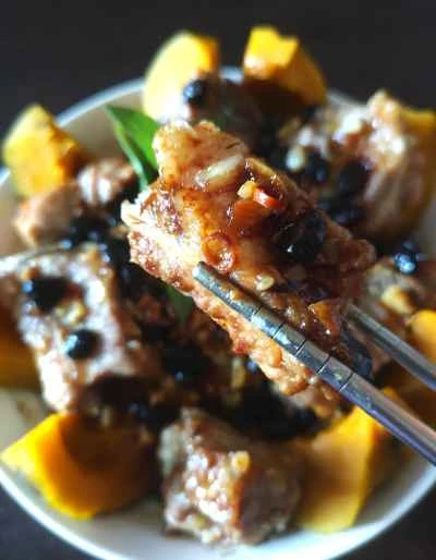 ベビーカボチャ入り蒸し豚スペアリブの作り方：8