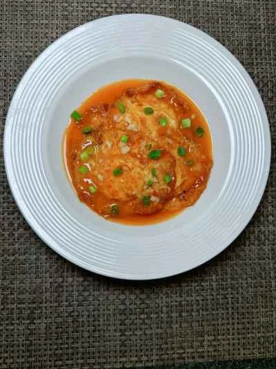 トマトソースのポーチドエッグの作り方：10