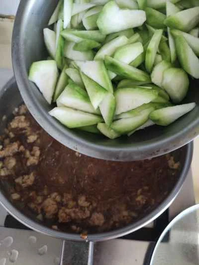 春雨入り煮ヘチマの作り方：7