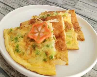 小銀魚とネギ入り目玉焼きの作り方：9