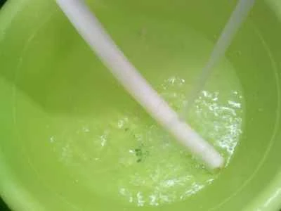 鴨の血とネギ、こんにゃくの炒め物の作り方：2