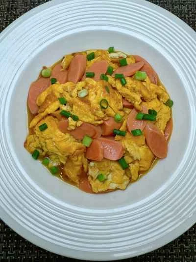 ハムとスクランブルエッグの作り方：10