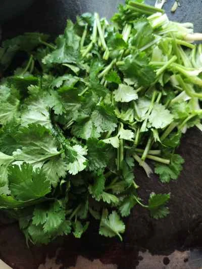 パクチー入り牛肉炒めの作り方：6