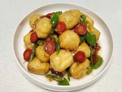 豆腐パフ炒めのレシピ