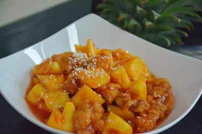 パイナップル入り酢豚のレシピ