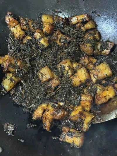 塩漬けカラシナ入り蒸し豚バラ肉の作り方：8