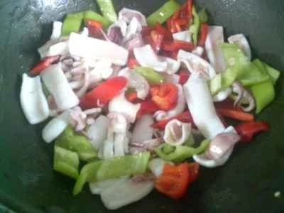 イカとピーマンの炒め物の作り方：9