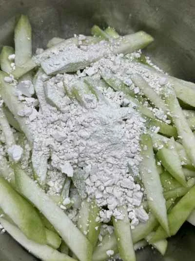 ヘチマとエビのパンケーキの作り方：5