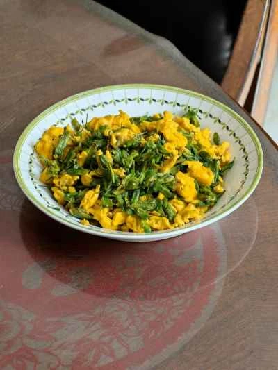 ホウキバナ卵炒めのレシピ