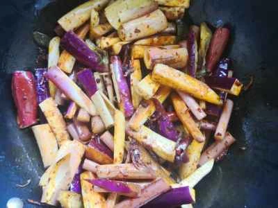 ナスとサトイモの花の作り方：11