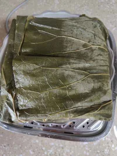 蓮の葉蒸しチキンのレシピ手順：10