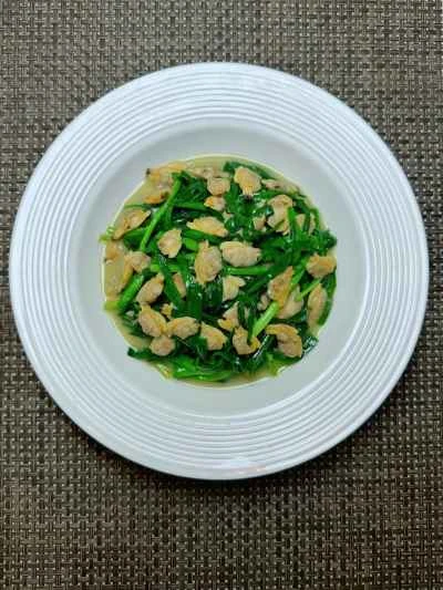 ネギとアサリの炒め物の作り方：11