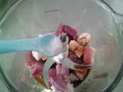 ひき肉入り蒸し毛ガニの作り方：5