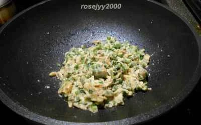 ササゲと卵の炒め物の作り方：5