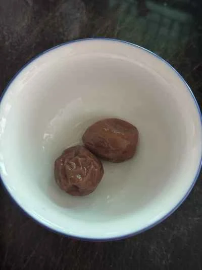 蒸し豚バラ肉の梅干しの作り方：2